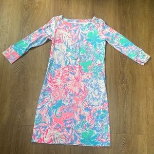 Lilly Pulitzer Sophie Dress Viva La Lilly Blue Peri Pink Beach XS